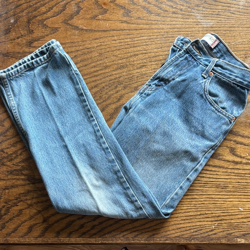 505 Levi Strauss &Co Classic Light Wash Denim Jeans